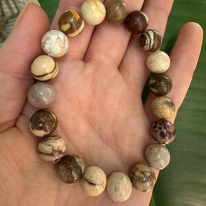 Australian Zebra Jasper Beaded Bracelet